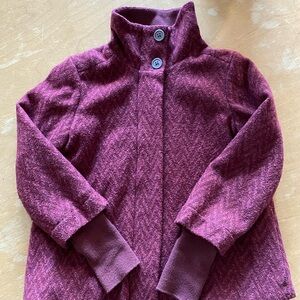 Plum Wool Blend Coat